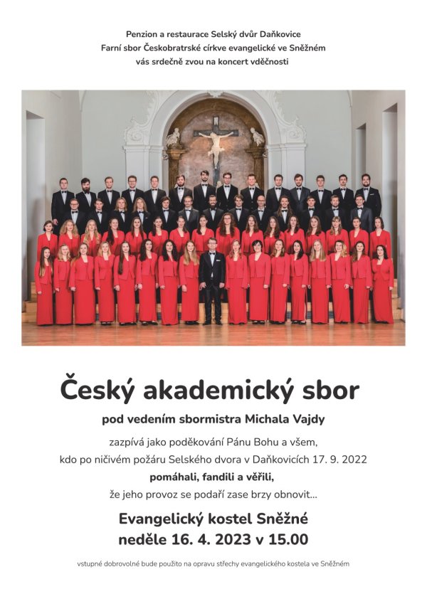 Koncert evangelický kostel Sněžné_Český akademický sbor.